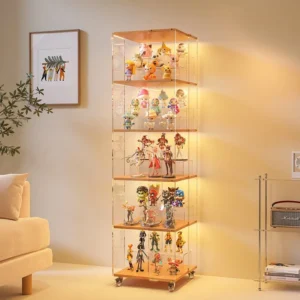 Alternative view of Kệ Sách Mica Xoay 360 Độ Có Bánh Xe – Kệ Trong Suốt Trưng Bày Sách Decor Phòng Khách, Phòng Ngủ