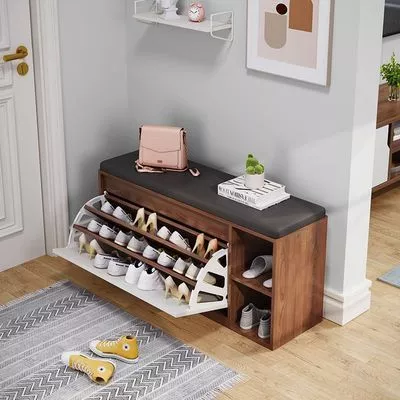 Tủ Giày Thông Minh 3 Ngăn Kèm Gốc Bên Cạnh Ghế Ngồi Đa Năng SOFA Cao Cấp - Ảnh 5