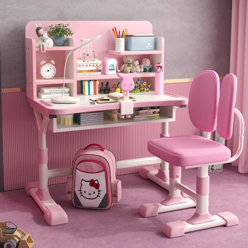 Bộ bàn học cho bé chống cận chống gù điều chỉnh thông minh kèm ngăn kéo và giá sách tiện dụng - Ảnh 8